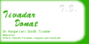tivadar donat business card