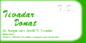 tivadar donat business card